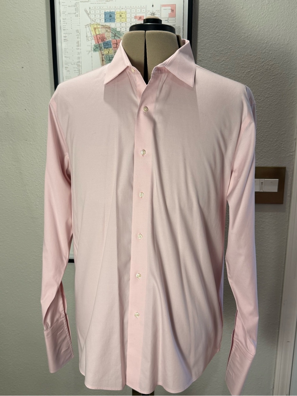 Brooks Brothers 16.5-35 Pink Supima Cotton French Cuff Shirt